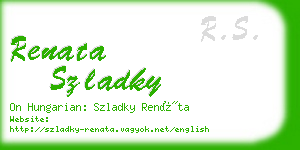 renata szladky business card